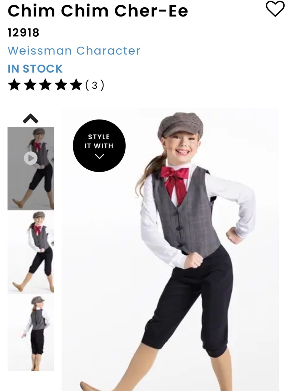 Weissman Chimney Sweep chim cheree Costume